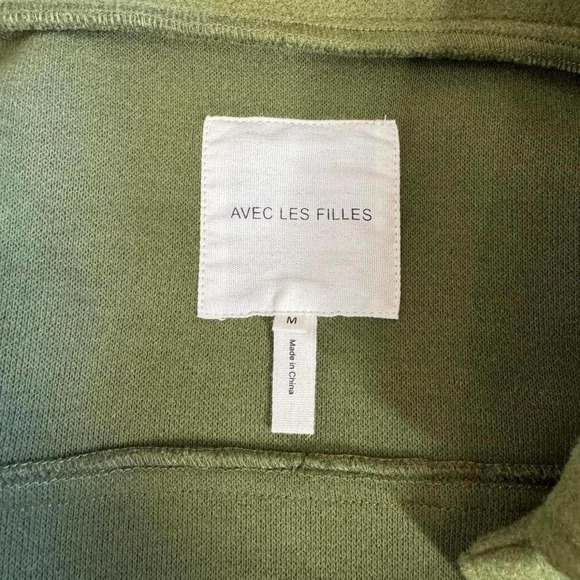 Avec Les‎ Filles Coat Shacket Military Olive Green Size M - Picture 5 of 6